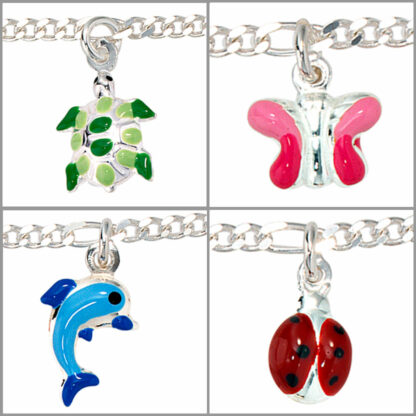 Armband 925 Silber mit Tieranhängern – Bild 3