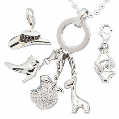 Einhänger/ Charm "Hut" 925 Silber mit Zirkonia – Bild 2