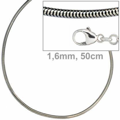 Schlangenkette 925 Silber 50 cm 1,6 mm