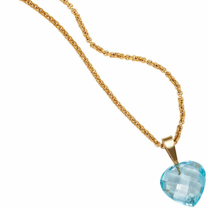 Anhänger "Herz" Blautopas 585 Gelbgold – Bild 2