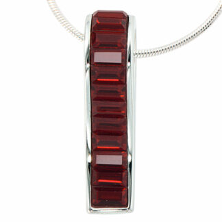 Anhänger 925 Silber Swarovski Elements rot