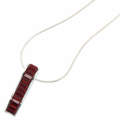 Anhänger 925 Silber Swarovski Elements rot – Bild 3