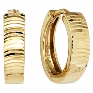Creolen 333 Gelbgold diamantiert