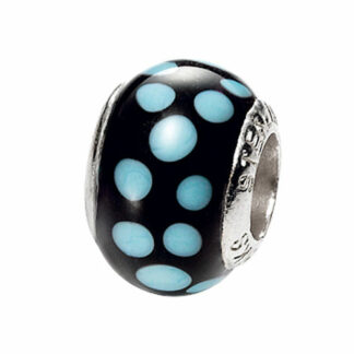 Bead 925 Silber schwarz/türkis