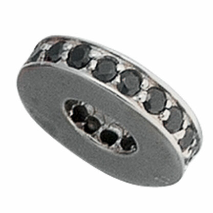 Bead 925 Silber mit Zirkonia schwarz