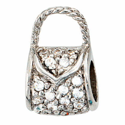 Bead "Tasche" 925 Silber mit Zirkonia – Bild 2