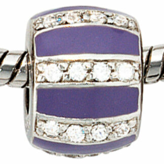Bead 925 Silber flieder mit Zirkonia
