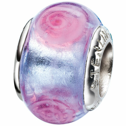 Bead 925 Silber hellblau/rosé – Bild 3