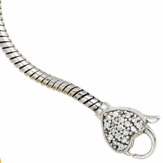 Collier 925 Silber mit Zirkonia für Beads