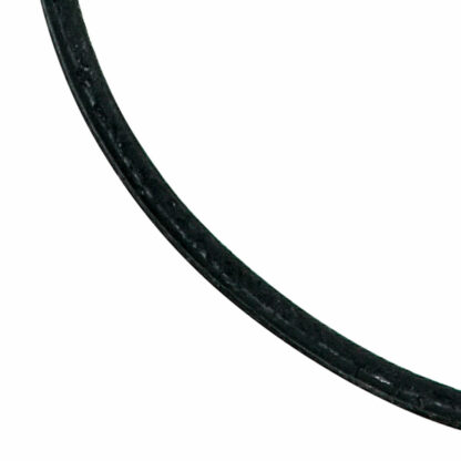 Lederband schwarz 2 mm 45 cm Silber – Bild 2