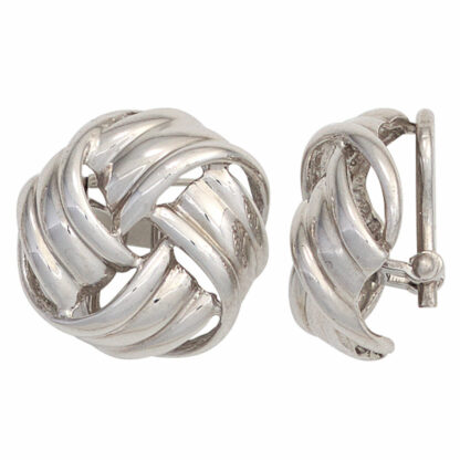 Ohrclips Flechtdekor 925 Silber