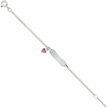 Schildband 925 Silber mit Herz