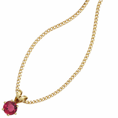 Anhänger 585 Gelbgold mit Turmalin rosa – Bild 2