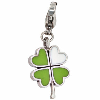 Einhänger/Charm "Kleeblatt" Edelstahl