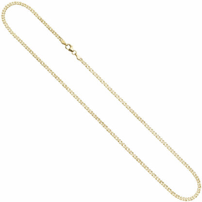 Zwillings-Panzerkette 333 Gelbgold 50 cm – Bild 4