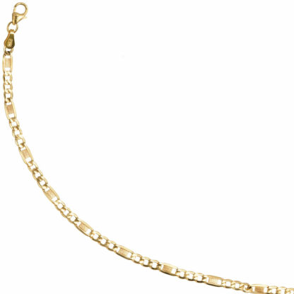 Panzer-Steg-Armband 333 Gelbgold 19 cm – Bild 2