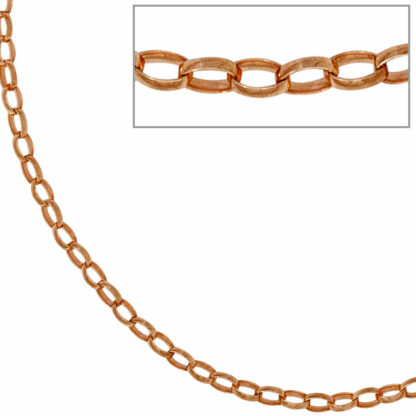 Ankerkette 925 Silber/rot vergoldet 45 cm 2,4 mm