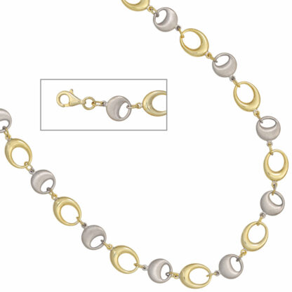 Collier 925 Silber/teilvergoldet rund