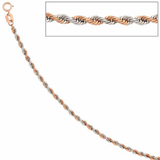 Kordelarmband 333 Rotgold/rhodiniert 