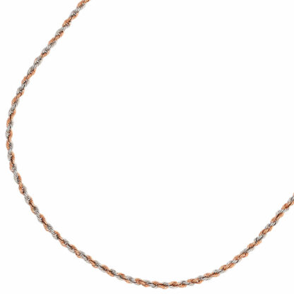Kordelkette 333 Rotgold/rhodiniert 42 cm – Bild 3