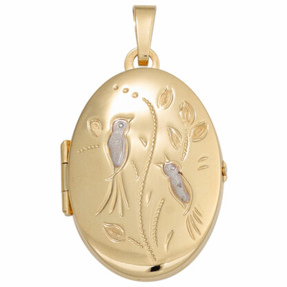 Medaillon "Vögel" 333 Gelbgold