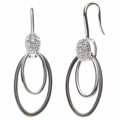 Ohrhaken 925 Silber mit Zirkonia ringförmig