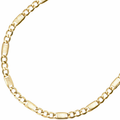 Panzer-Steg-Kette 333 Gelbgold 45 cm – Bild 2
