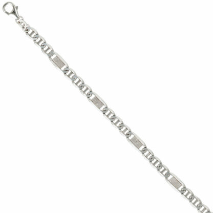 Panzerstegarmband 925 Silber 21 cm