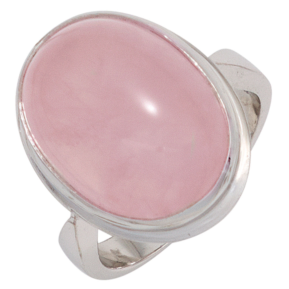MRI 157-07 Rosenquarz Ring 925 Silber Sterlingsilber Damenring rosa 