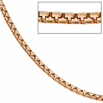Venezianerkette 925 Silber/rot vergoldet 45 cm 1,5 mm