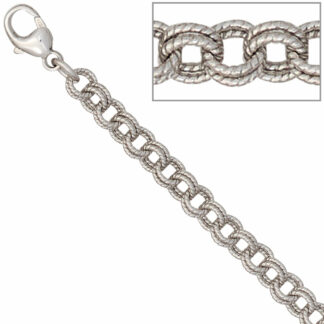 Zwillingsanker-Armband 925 Silber 19 cm