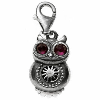 Charm "Eule" 925 Silber mit Granat
