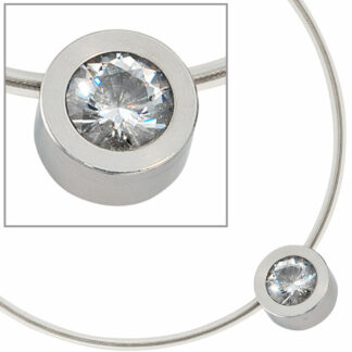 Collier Edelstahl mit SWAROVSKI ELEMENT weiß