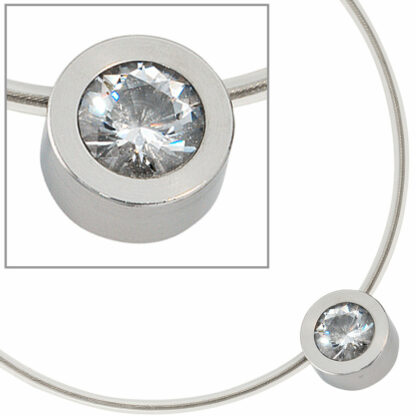 Collier Edelstahl mit SWAROVSKI ELEMENT weiß