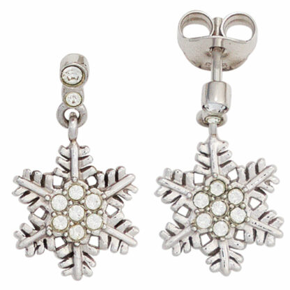 Ohrstecker "Schneeflocke" 925 Silber mit Zirkonia