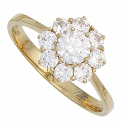 Ring 375 Gelbgold mit Zirkonia weiß
