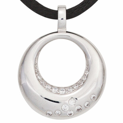 Anhänger 925 Silber mit Zirkonia rund