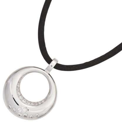 Anhänger 925 Silber mit Zirkonia rund – Bild 2