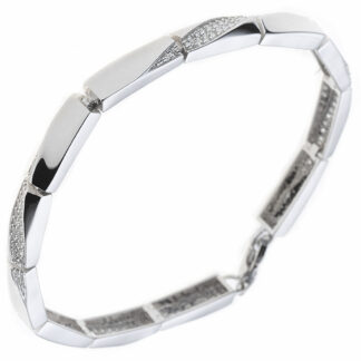Armband "Segment" 925 Silber mit Zirkonia weiß