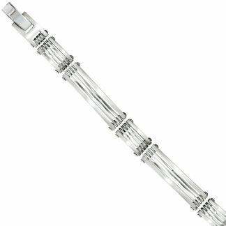 Armband "Streifen-Segment" Edelstahl 21 cm