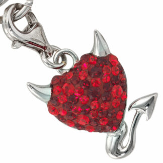 Charm/Einhänger "Coure del Diabolo" 925 Silber SWAROVSKI ELEMENTS