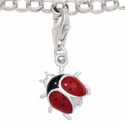 Charm "Marienkäfer" 925 Sterling Silber bunt