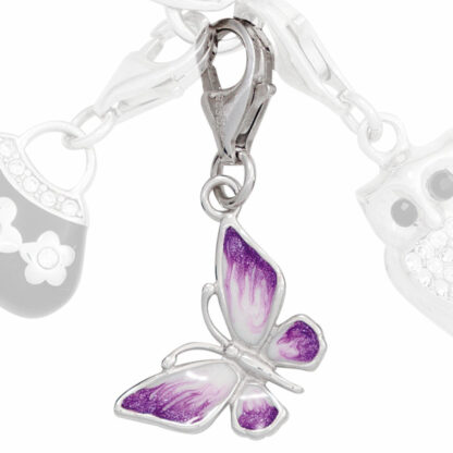 Charm "Schmetterling" violett 925 Silber
