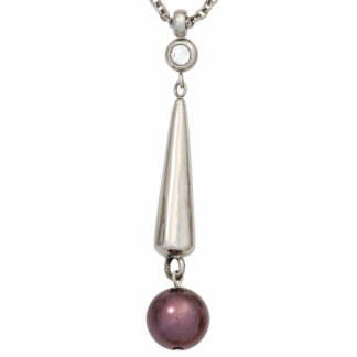 Collier Edelstahl mit SWAROVSKI Perle
