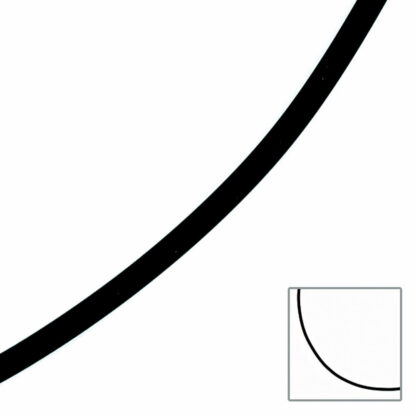 Kautschuk-Band schwarz 333 Gelbgold 45 cm 3 mm
