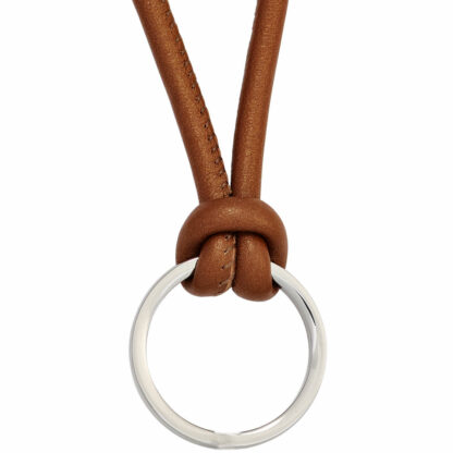 Leder-Band braun mit Edelstahlring