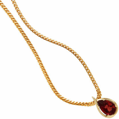 Anhänger 585 Gelbgold mit Granat Tropfen – Bild 2