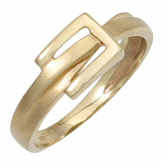 Ring "Gürtelschnalle"  375 Gelbgold
