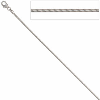Schlangenkette 333 Weißgold 1,4 mm 45 cm