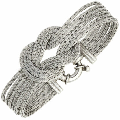 Armband 6-reihig 925 Silber Schlaufendesign